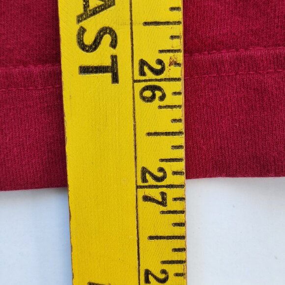 Eddie Bauer Legend Wash T-shirt men's size L burgundy long sleeve button up neck - Picture 11 of 11